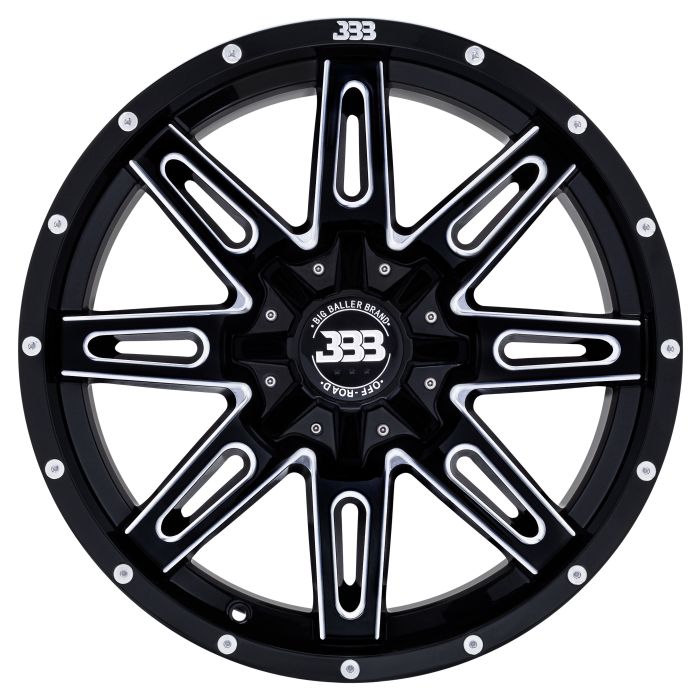 BBB H137 LB4 18x9 Gloss Black Milled -12mm 125.1mm