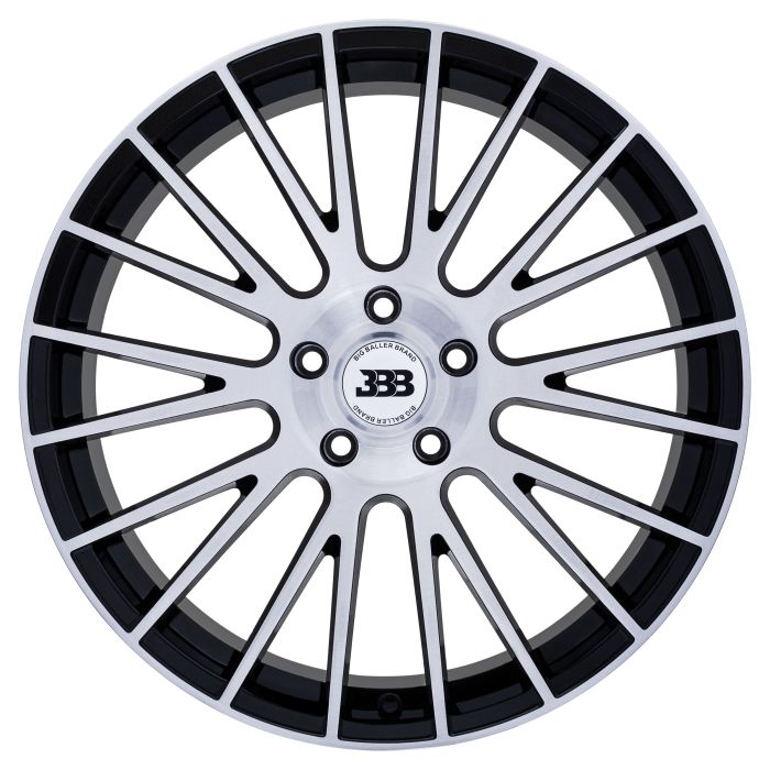 BBB H177 Z04 18x8 Gloss Black with Brushed Face +35mm 72.6mm