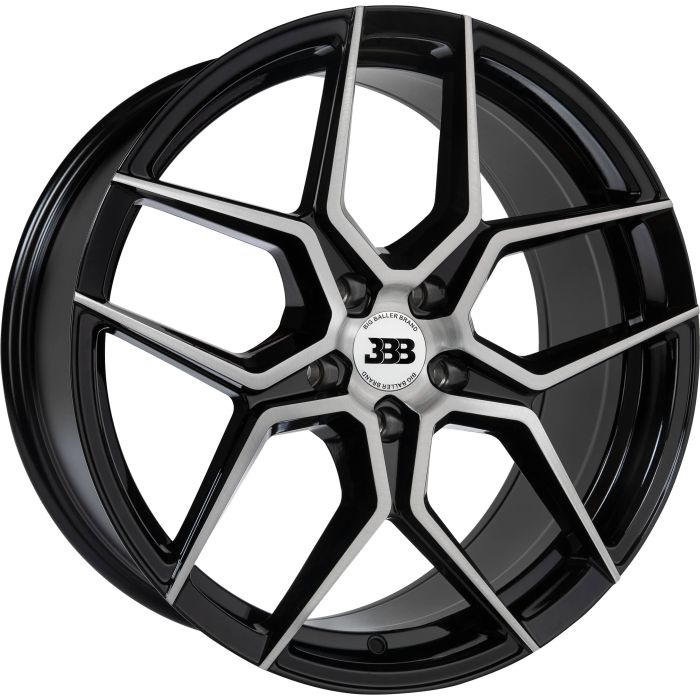 BBB H141 Z05 18x8 Gloss Black with Brushed Face +42mm 72.6mm