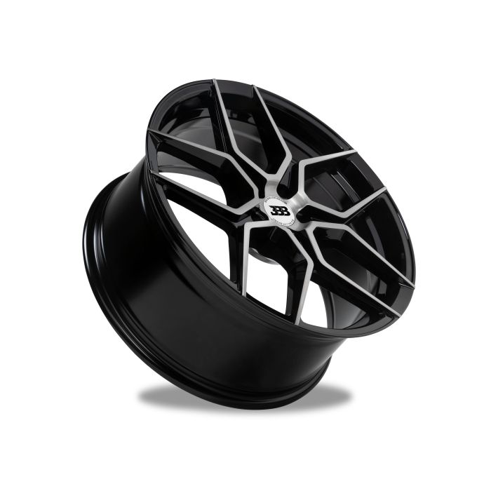 BBB H141 Z05 18x8 Gloss Black with Brushed Face 5x120 +35mm 72.6mm