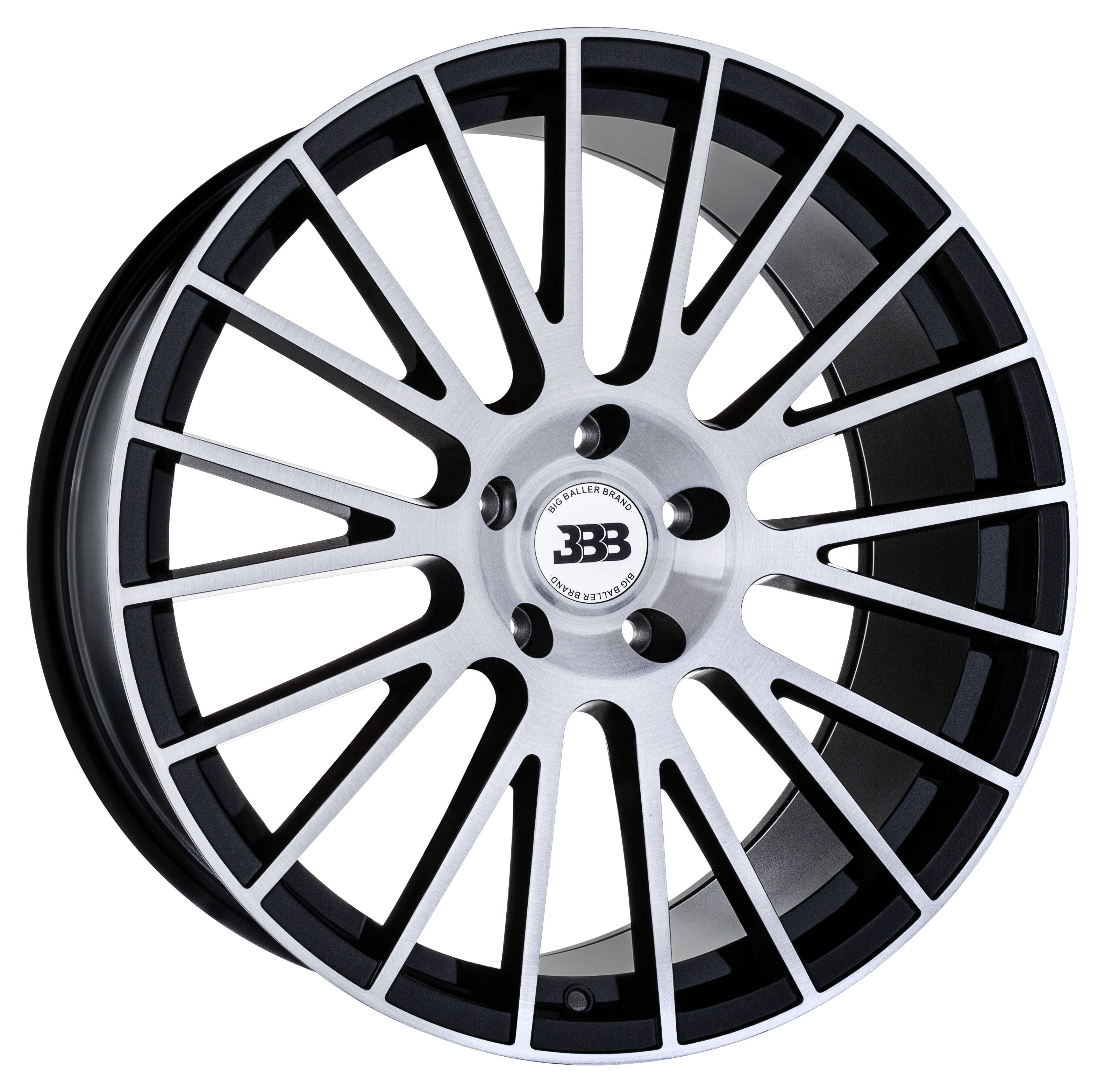 BBB H177 Z04 18x8 Gloss Black with Brushed Face 5x114.3 +35mm 72.6mm