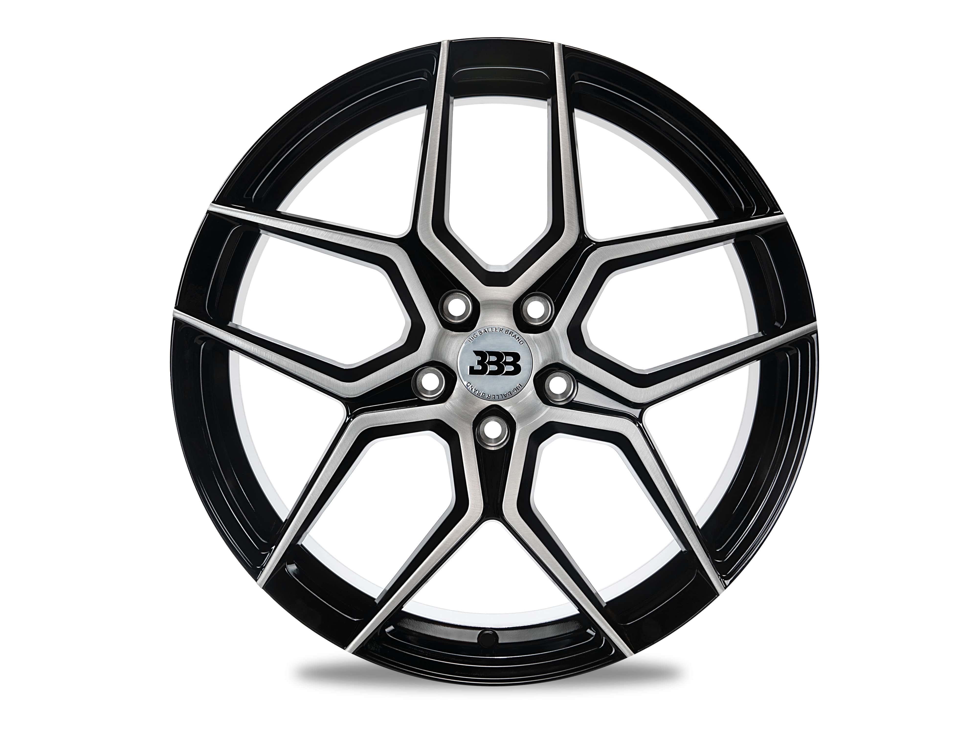 BBB H141 Z05 17x8 Gloss Black with Brushed Face 5x114.3 +35mm 72.6mm