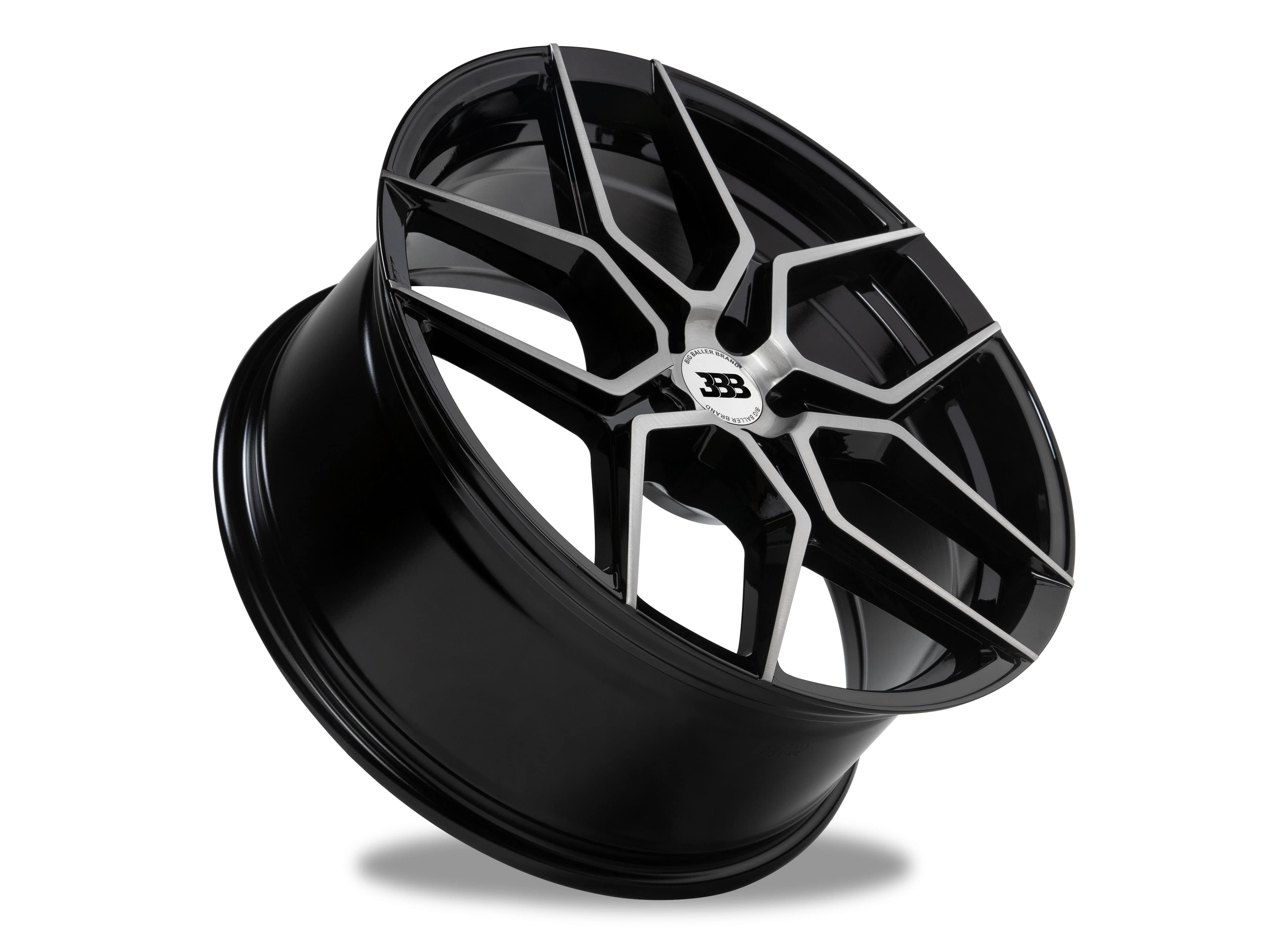 BBB H141 Z05 17x8 Gloss Black with Brushed Face 5x114.3 +35mm 72.6mm