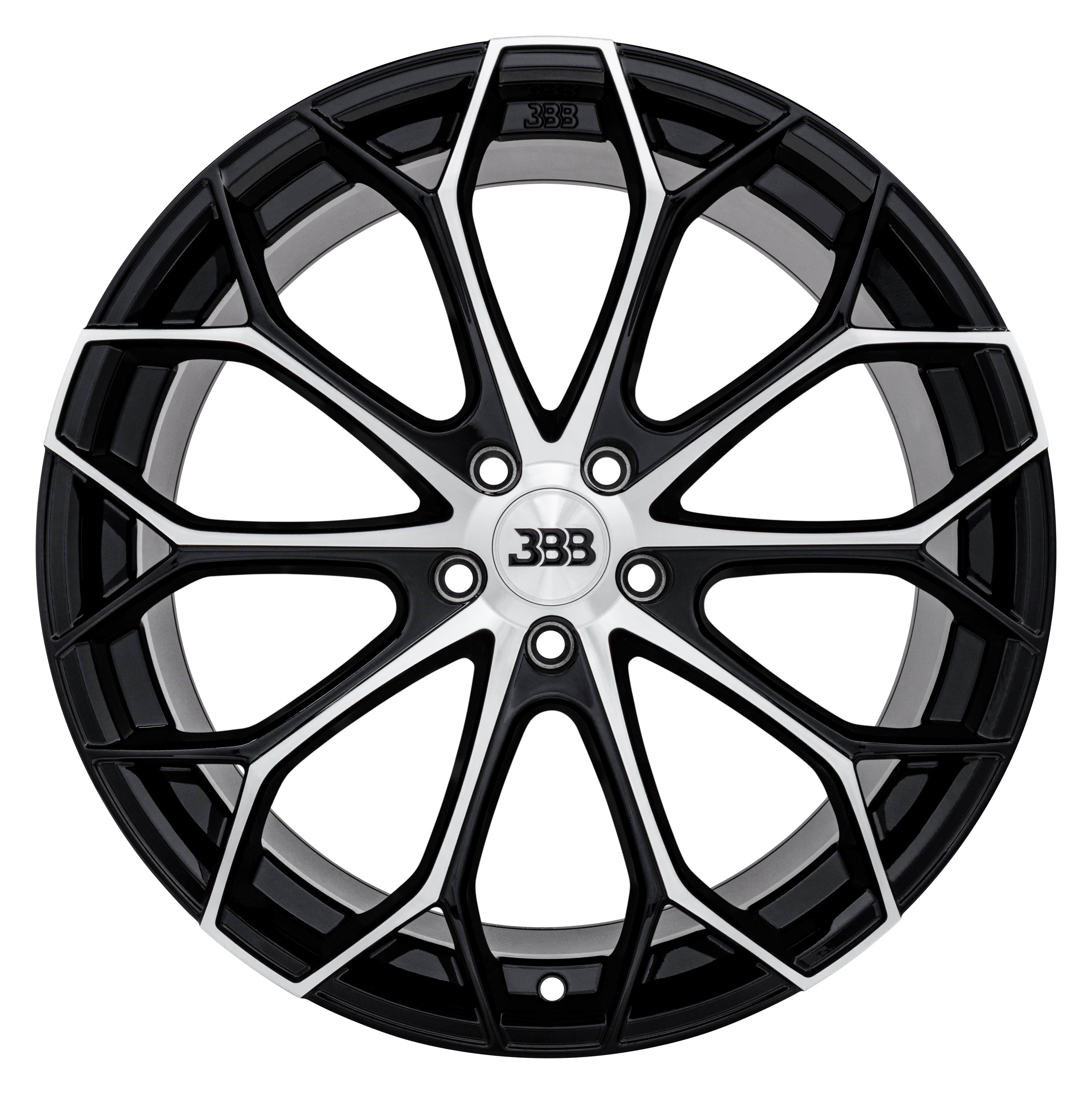 BBB H153 Z09 20x9 Gloss Black with Machined Face 5x114.3 +35mm 72.6mm