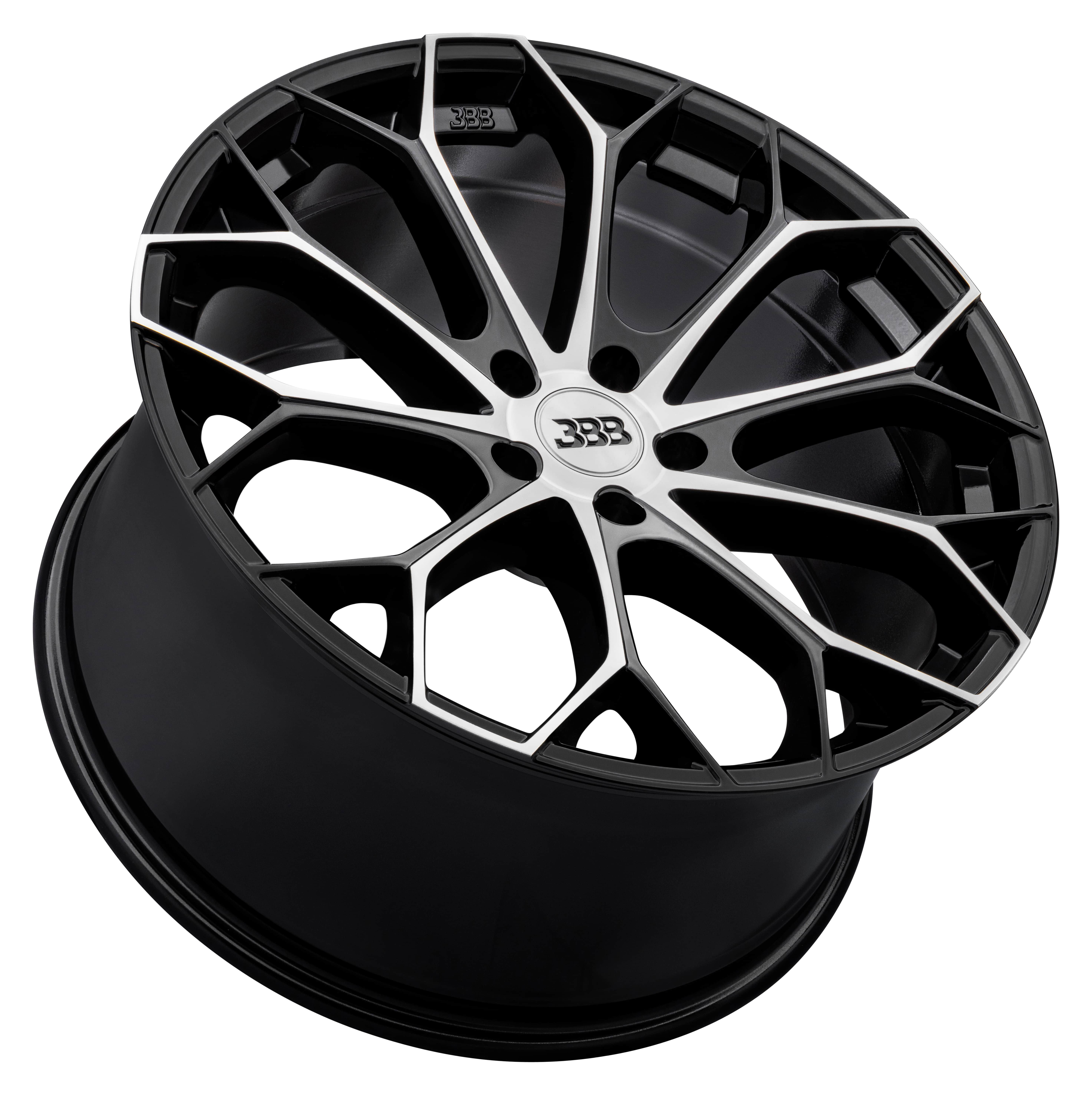 BBB H153 Z09 20x9 Gloss Black with Machined Face 5x114.3 +35mm 72.6mm