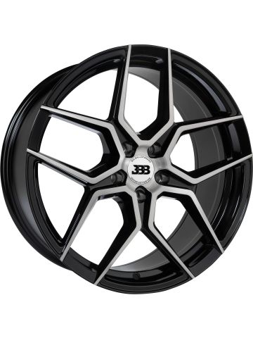 BBB H141 Z05 17x8 Gloss Black with Brushed Face 5x114.3 +35mm 72.6mm