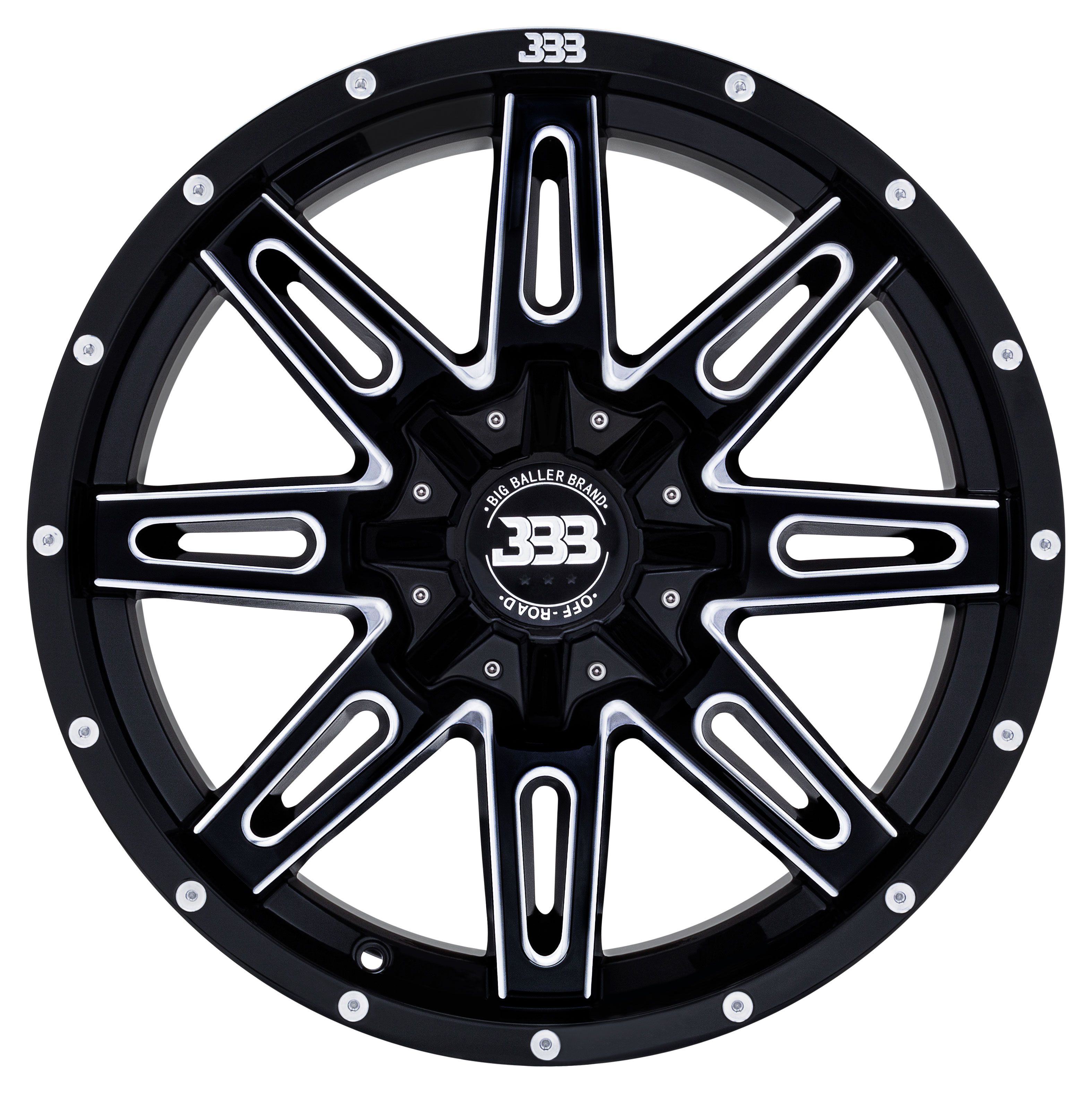 BBB H137 LB4 20x10 Gloss Black Milled 6x135/6x139.7 -25mm 106.1mm