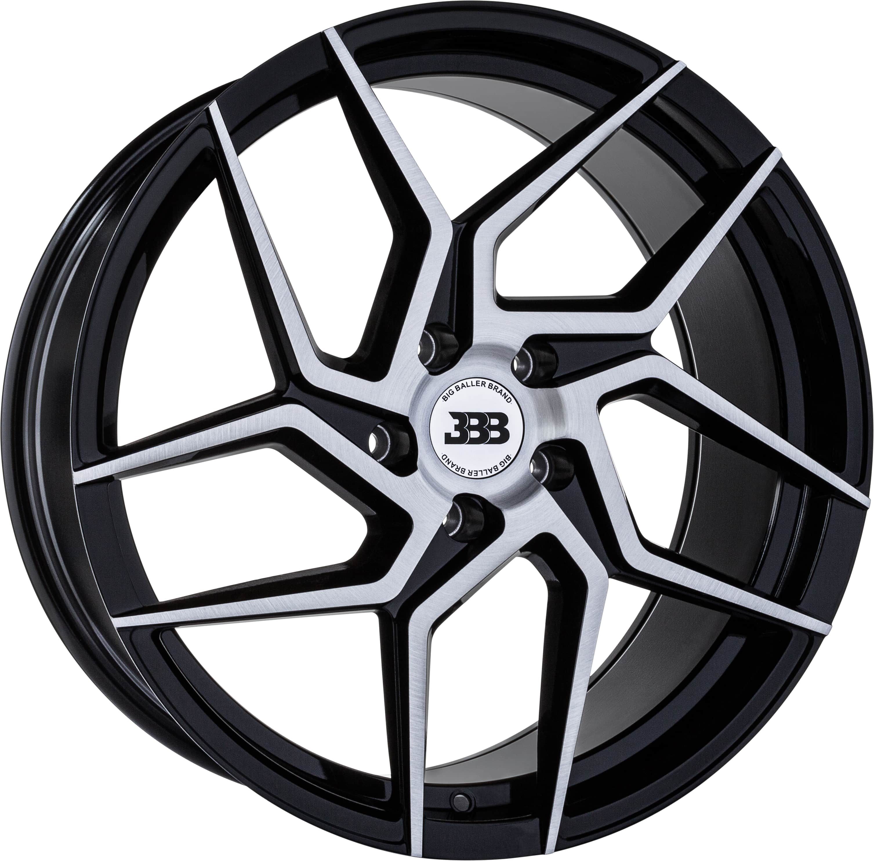 BBB H147 Z06 18x8 Gloss Black with Brushed Face +35mm 72.6mm